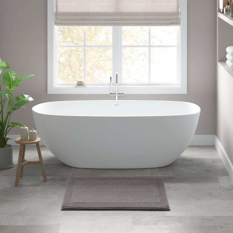 Tapis de bain réversible 100% coton touffeté 3000 g / m², Rectangle 1 pi 8 po x 2 pi 6 po