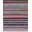Tapis rayé en laine / coton bleu / rouge Alvardo-797645113