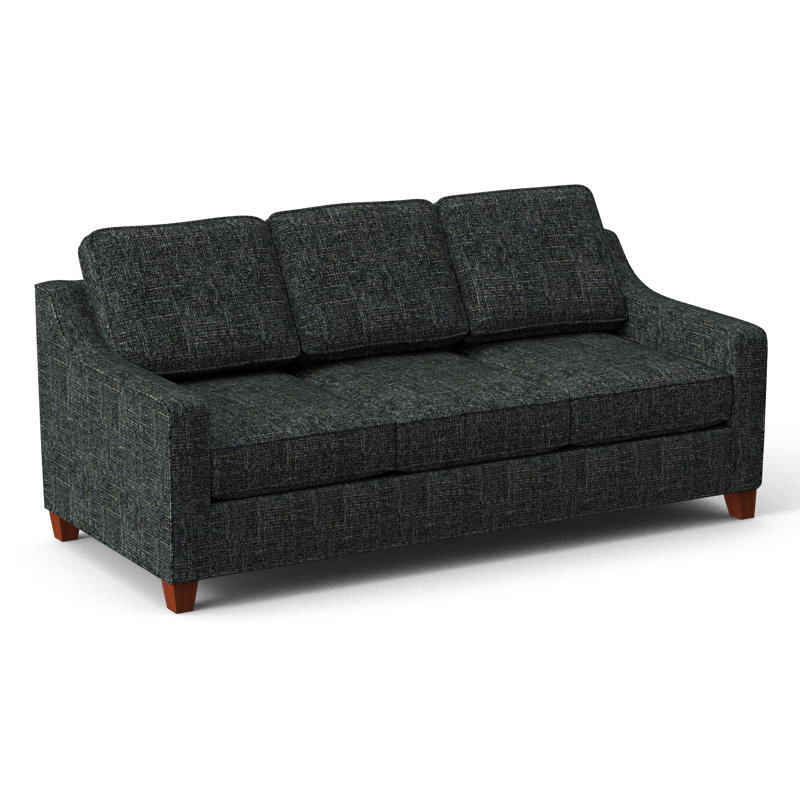 Clark 82" Square Arm Sofa Bed Sleeper with Reversible Cushions, BM Cherry, Hybrid, Connelly Crow