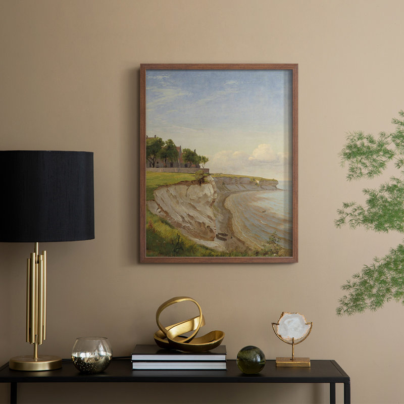 Impression encadrée rétro Vintage Nautical Print - bois massif, H 30 po x l 24 po, Noyer
