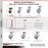 4 Piece Thermoplastic Rubber Caster Set