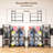 Freestanding Ski Storage Rack with 4-Tier Shelves, Ski Equipment Storage, Adjustable Bars, Ski and Snowboard Rack Organizer for Garage, Home
