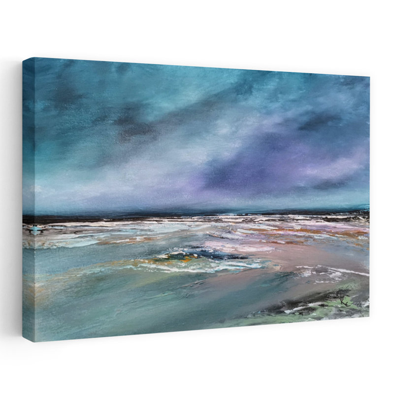 Purple Sky Seascape by Kenneth Cowins - Wrapped Canvas Print, 40.64 cm H x 60.96 cm W