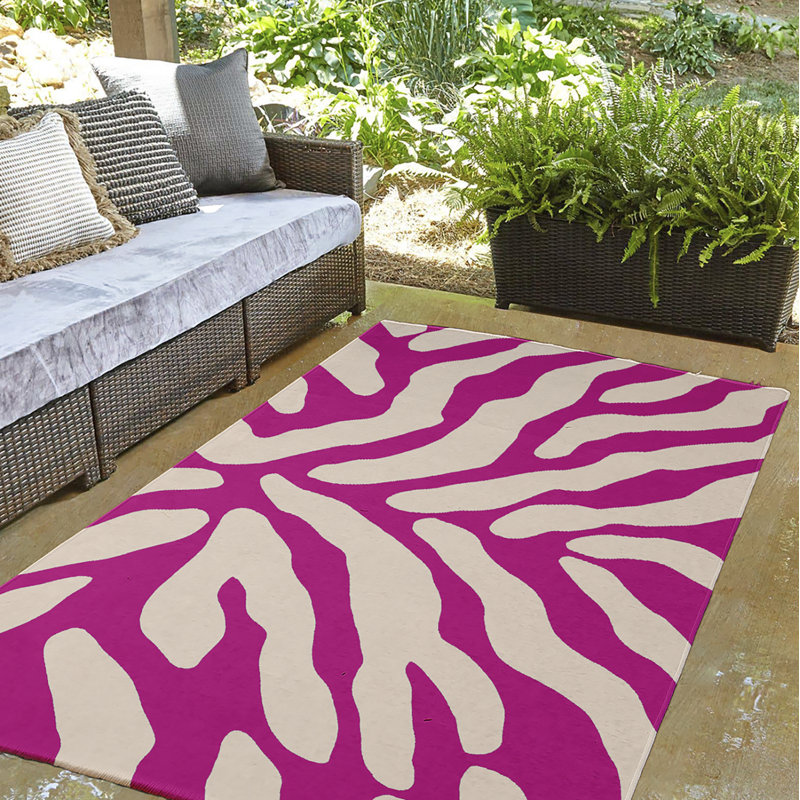 Bartolome Chenille Abstract Indoor Rug, Round 5'