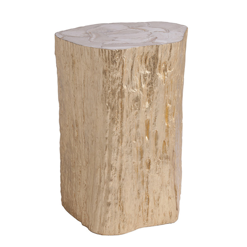Signature Designs Trunk Segment Accent Table, Gold