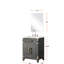 Meuble-lavabo en chêne noir 24 po X 18 po, comptoir en acrylique, robinet et miroir inclus-1102674039