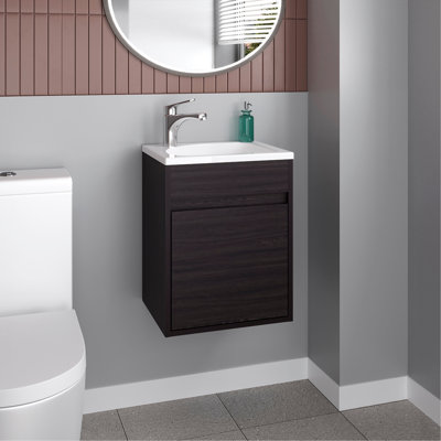 Meuble-lavabo Furman avec porte simple et tablette ouverte