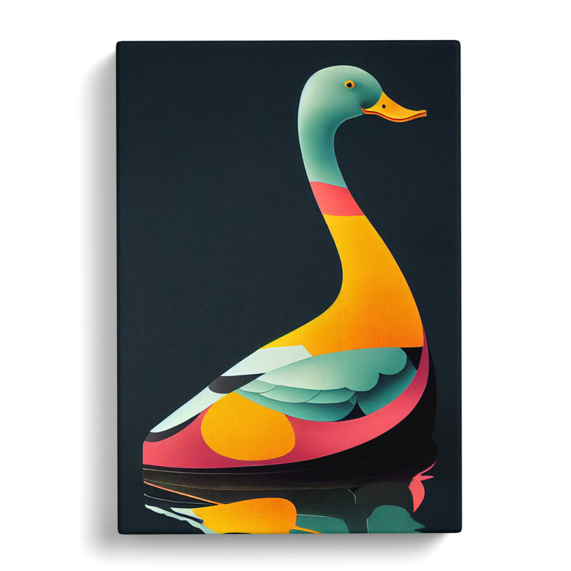 Paxico Duck Reflection - Wrapped Canvas, 50cm H x 35cm W x 3cm D