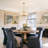 6-Light White Mist Glass Drum Chandelier