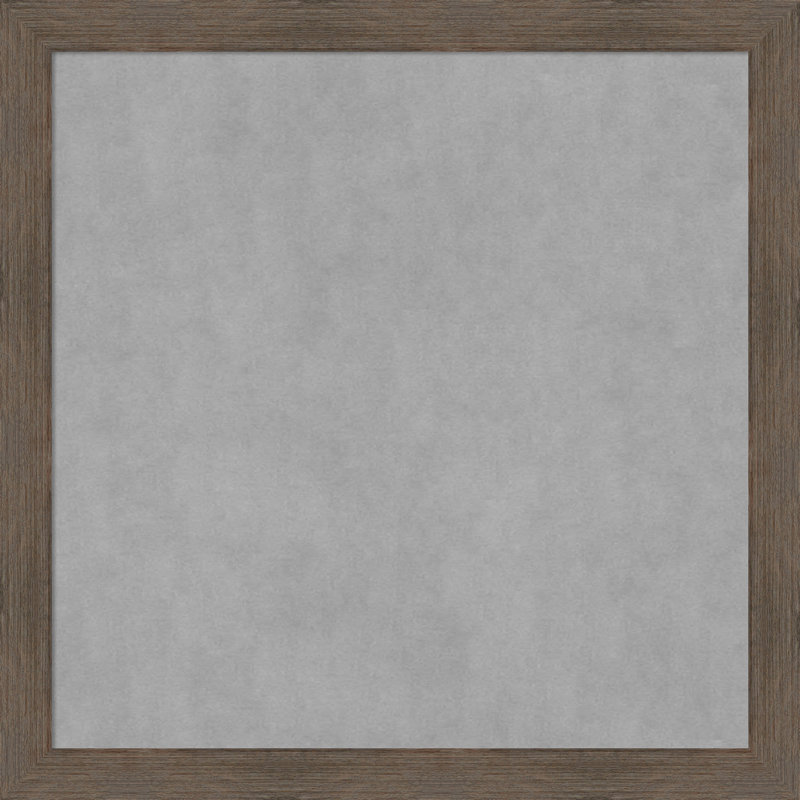Tableau magnétique à cadre étroit en bois dur moka, H 27 po x l 27 po x P 1 po