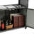 Outdoor Wicker Bar Cart, Patio Wine Serving Cart w/Wheels , Rolling Rattan Beverage Bar Counter Table w/Glass Top for Porch Backyard Garden Poolside Party, Light brown-1471895789