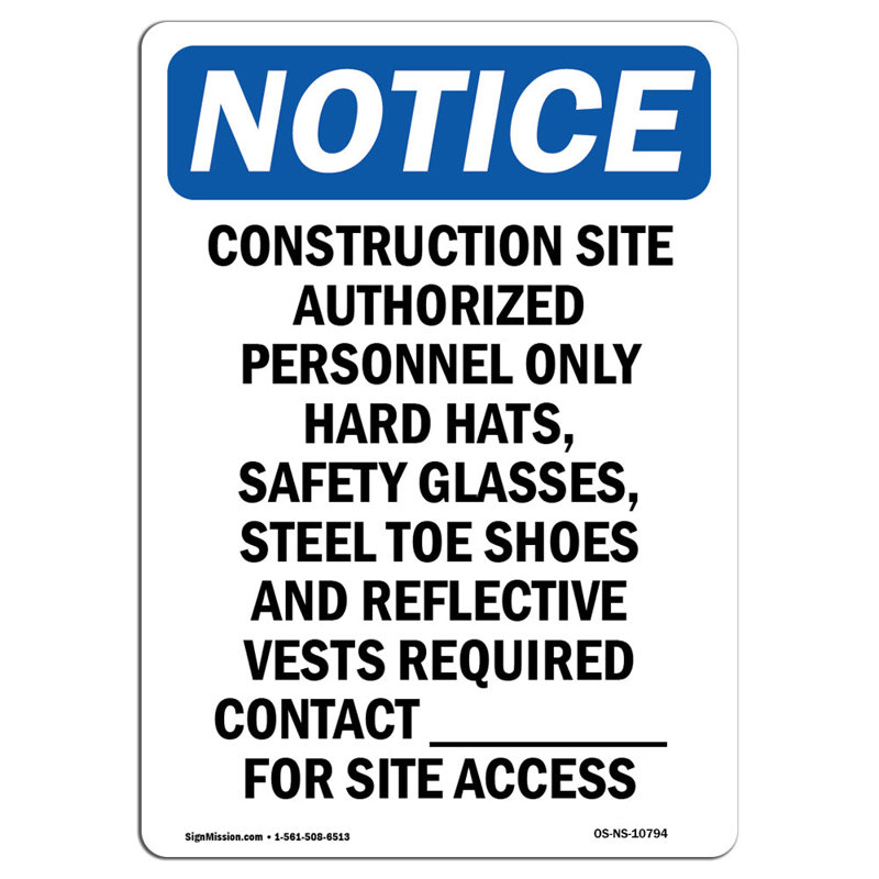 Enseigne de personnel de construction autorisé
