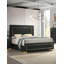 Ensemble de chambre à coucher de style contemporain avec grand lit 3 pièces et tables de chevet 2X