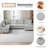 Sectional Sofa U-Shaped Sectional 125.2" Upholstered L-Shaped Sofa With A Movable Ottoman And Side Storage Pockets-552976012