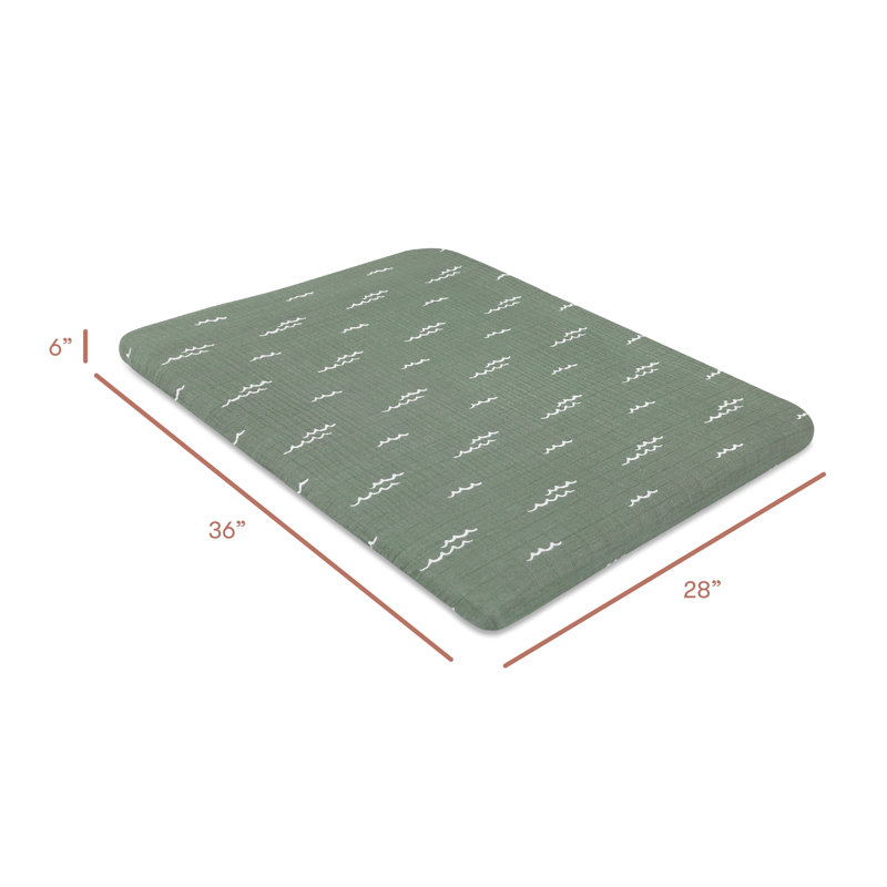Ocean Waves Muslin All-Stages Midi Crib Sheet