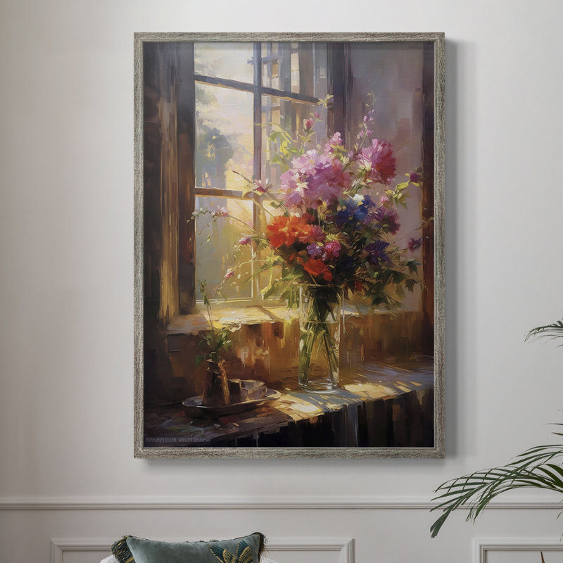Reproduction encadrée FLORAL Series DCCL XXVII - bois massif, H 11 po x l 9 po
