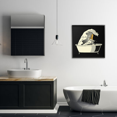 Giclée encadrée de chat Kanagawa, par Tobe Fonseca