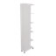 Armoire d'angle moderne, cinq tablettes ouvertes
