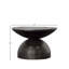  Solid Wood Top with Metal Base Drum End Table