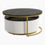 Table basse gigogne moderne moderne cannelée avec tiroir de 31,5 po