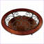 Table basse traditionnelle en cerisier brun avec pieds en métal ornés Tablette ouverte pour le salon