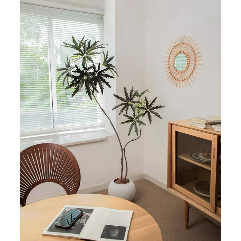 Simulation de bois de paon Wabi-Sabi, H 66,93 po x l 6,3 po x P 6,3 po, Blanc