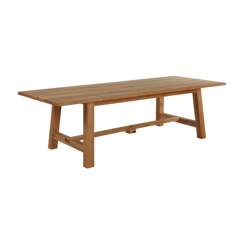 Paige Outdoor Dining Table, Natural Teak
