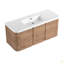 Meuble-lavabo mural 48 po avec lavabo en résine et 3 portes à fermeture en douceur, emballage KD, contreplaqué