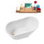 Baignoire autoportante 51 po avec drain interne Streamline-101413117