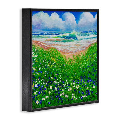 Giclée encadrée par Summer Wind Beach Flowers, conception par Lee Ann Zirbes