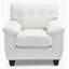 Chaise d'appoint chic et moderne en blanc-665021321