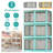 3Pcs Foldable Storage Bins with Lid 4 Doors Collapsible Stackable Closet Organizer Containers with Lock 4Pcs Wheels-267143927-267143921