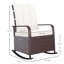 Fauteuil inclinable de patio, réglable et repose-pieds, coussin, beige pour fauteuil inclinable berçant de jardin