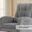 Chaise berçante avec repose-pieds réglable et poche latérale-474283044