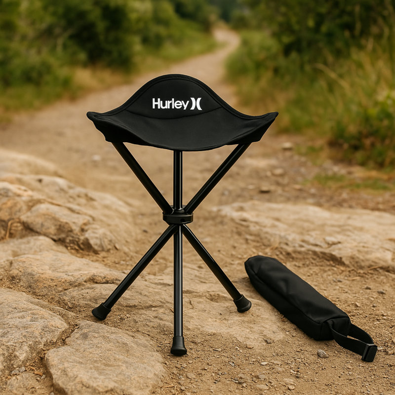 Tabouret pliable Hurley, Noir