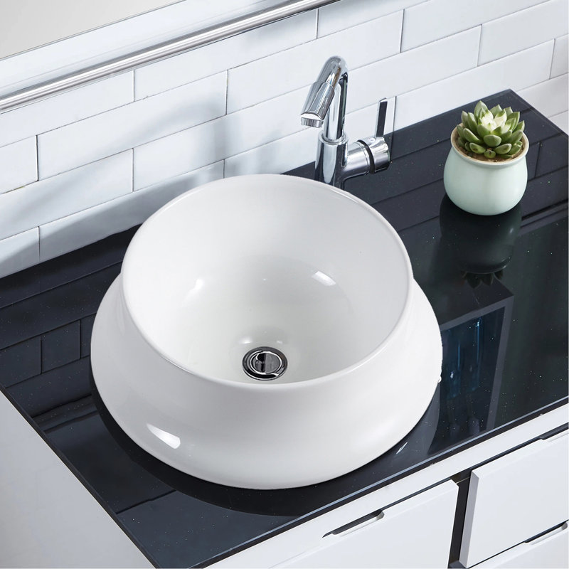 Lavabo vasque en céramique blanche