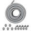 3/4-Inch Flexible Electrical Conduit, 100 ft, PVC Liquid-Tight Conduit Non-Metallic with 5 Straight and 5 90-Degree Conduit Connector Fittings, for Air Conditioning Motor Controller Pump, IP65