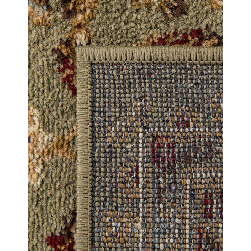 Tapis oriental Niles, Rectangle 7 pi 1 po x 10 pi, Vert