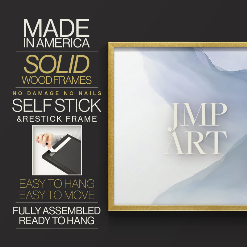 Abstract Series-XII -Framed Print - Restickable, 8" H x 10" W