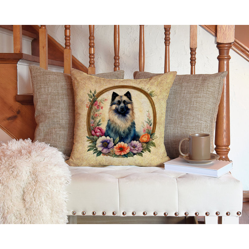  Coussin décoratif intérieur / extérieur en polyester, H 14 po x l 14 po x P 3 po