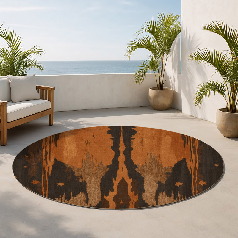 Tapis intérieur et extérieur Terra Symphony, Rond 5 pi