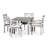 Square Dining Table In Silver Gray, Built To Withstand Outdoor Elements Solid Wood Table, Gray Color, Furniture