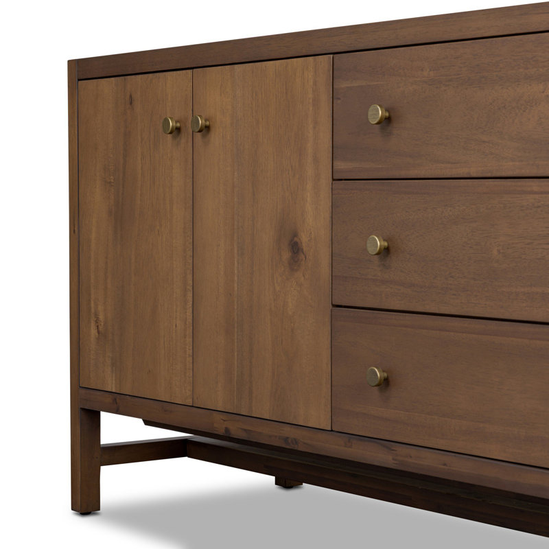 Sullivan Media Console-Saddle Tan, Brown