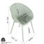 2 chaises longues toutes saisons modernes pales et table ronde en PP blanche de 36 pouces, support lombaire, table à assemblage rapide avec chaises, confort ergonomique, simple