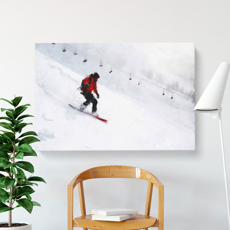 Snowboarding - Wrapped Canvas, 35cm H x 50cm W x 3cm D
