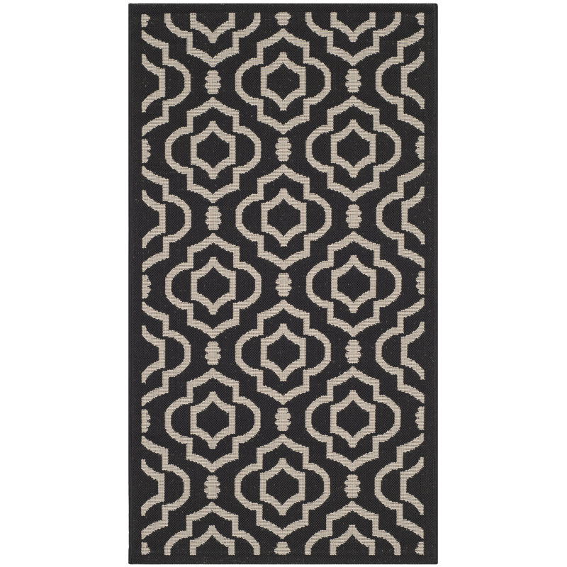 Mandel Geometric Hand Woven Indoor / Outdoor Area Rug, Rectangle 79 x 152 cm