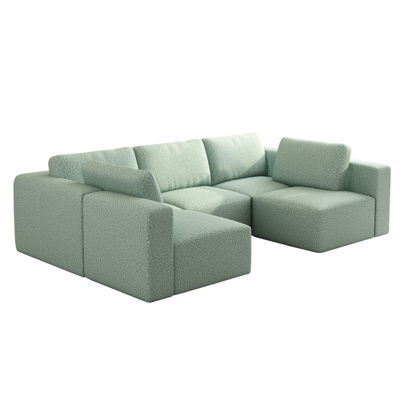 Modulaire avec méridienne Canapé-lit en forme de U. Sac à ressorts en éponge comprimé. Confort, élégance et combinaison. Canapé-lit modulaire sans installation . Ressorts en mousse mémoire. Installation. Relaxant