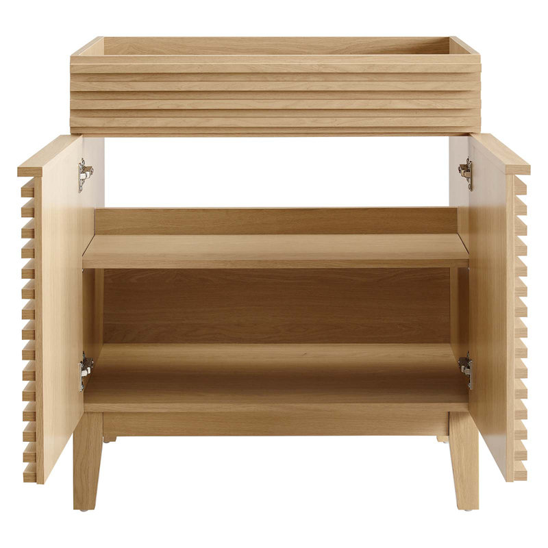 Modway Render 29" Single Bathroom Vanity Base Only, Oak