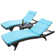 Frankel 79.53" Long Chaise Lounge Set with Cushions and Table