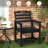 5-Piece Hdpe Patio Dining Set With Arm Chairs, All Weather Outdoor Patio Set With Umbrella Hole